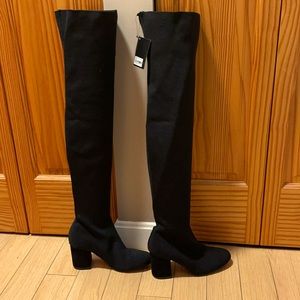 Fashion Nova Over the Knee Boots Black Sz 8